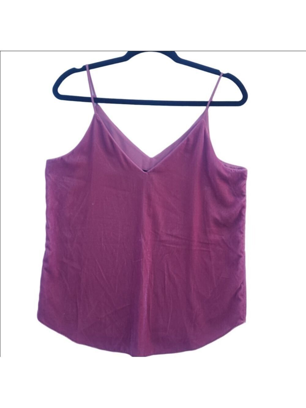 Express Tank Top Womens Pink Medium. Velvet Adjustable Straps V Neck Lined. NWT